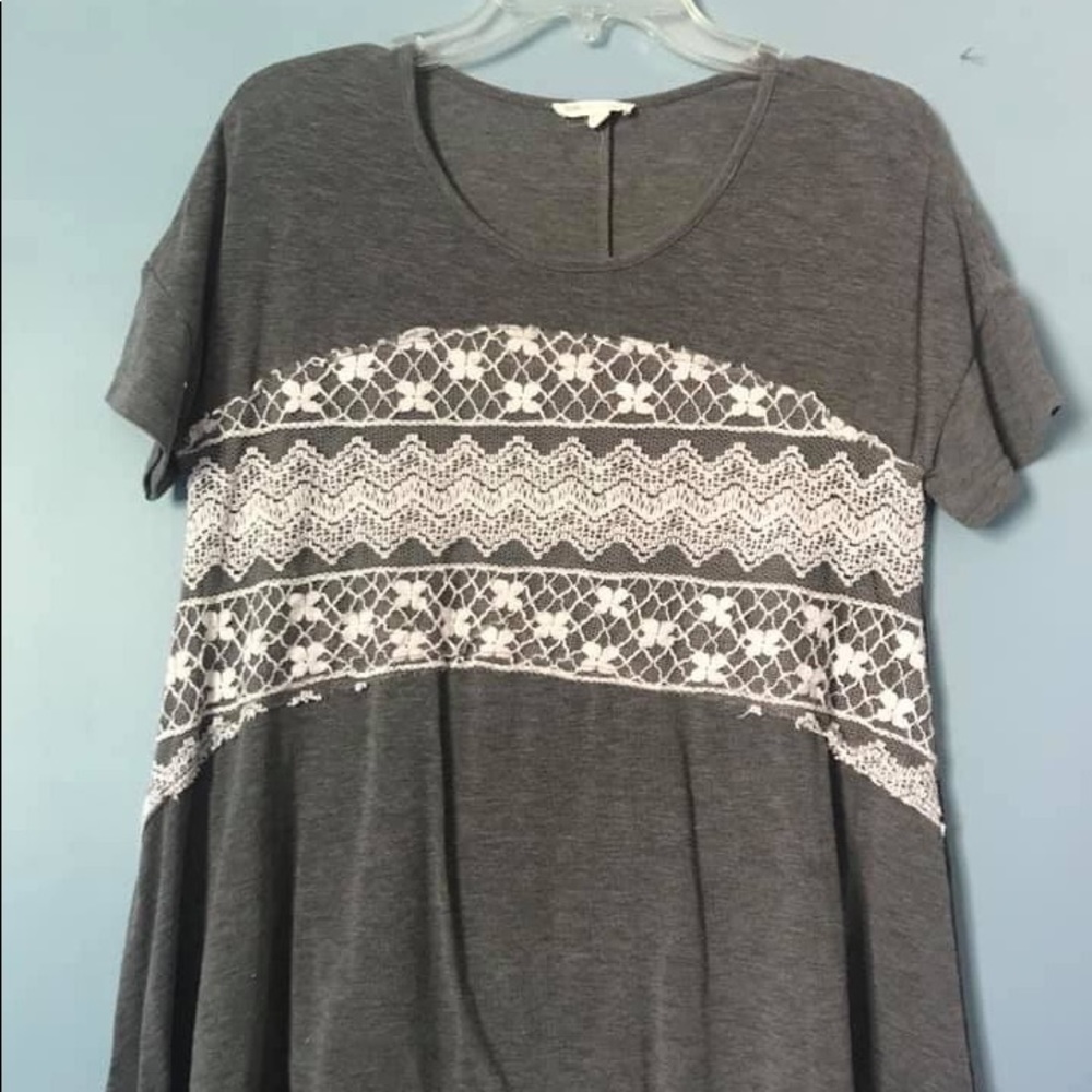 Grey Lace top
